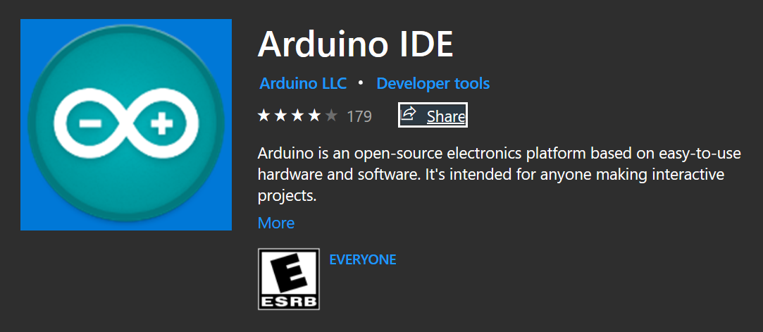 Windows Store Arduino IDE app